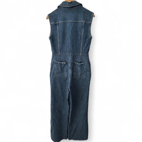 Reformation Blue Denim Women Jeans Overalls - Picture 3 of 5